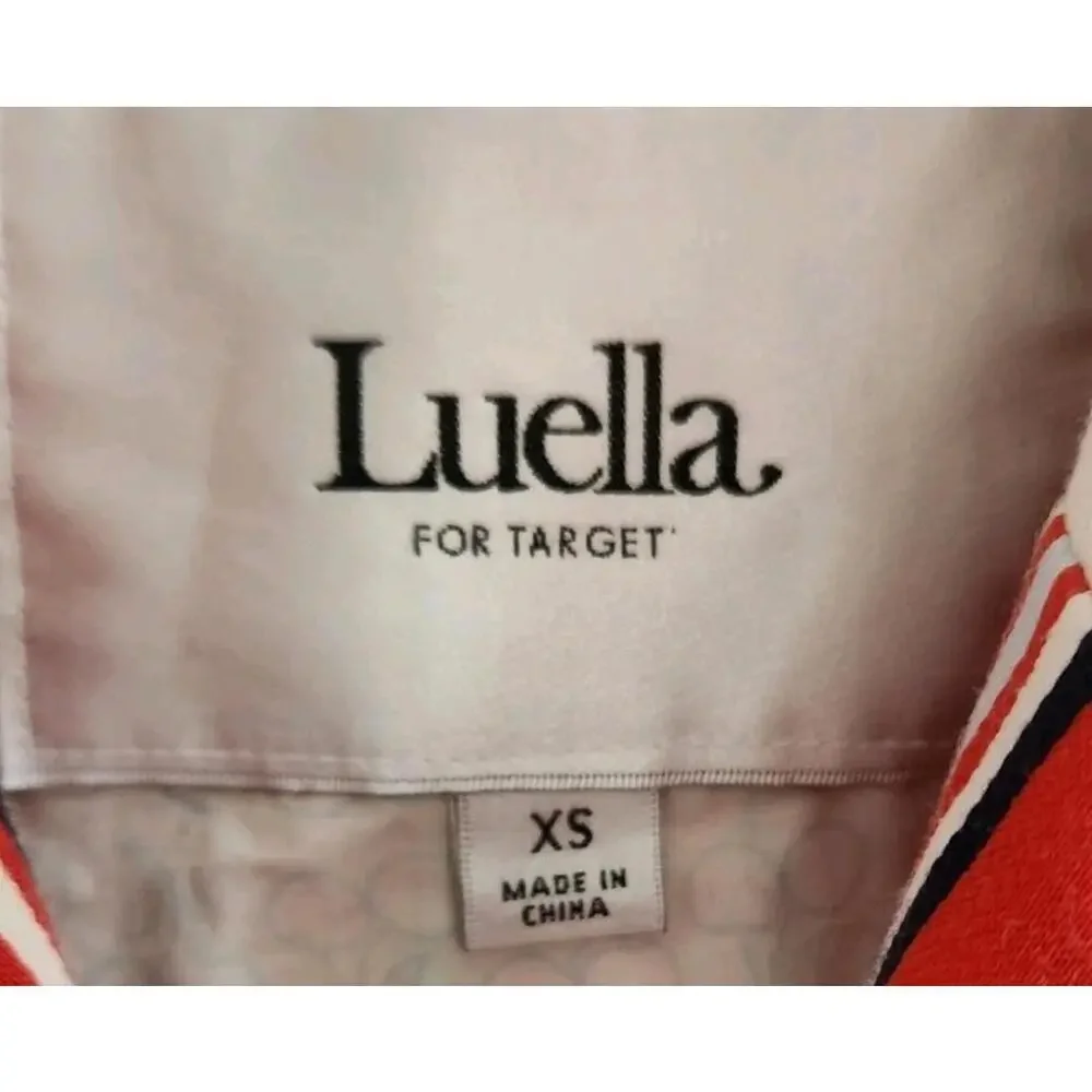 Luella Target red white blue stripe Carnaby Street fitted jacket pockets XS - Picture 8 of 8